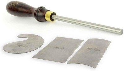 Crown 377 & 376 Scrapers Set and Scraper Burnisher (3 Piece)