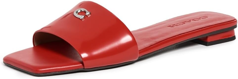 COACH womens Sculpted C Flat Sandal