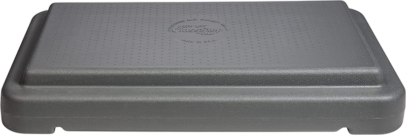The Step (Made in USA) 4 Inch Stackable Aerobic Exercise Platform (Grey) with Non-Slip Surface and Nonskid Feet to Prevent Sliding