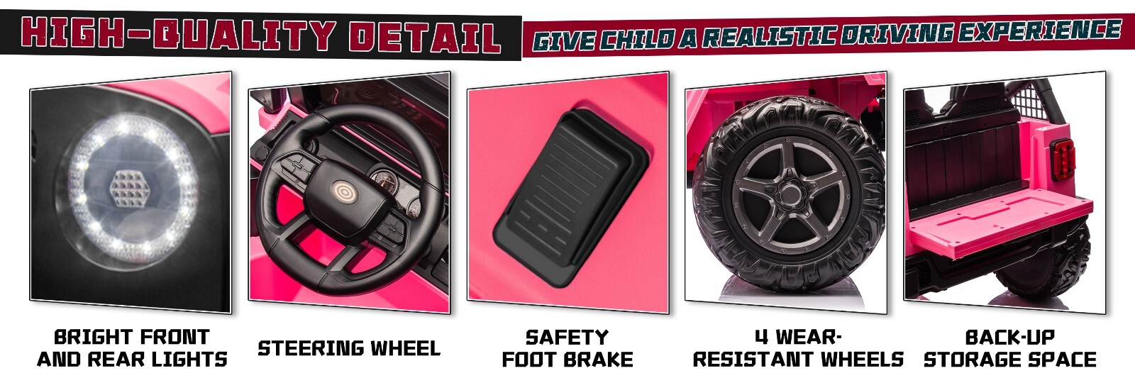 ZEOPHOL Kids Electric Ride On Truck 24V 9AH Battery Power Car 4WD/2WD Off-Road