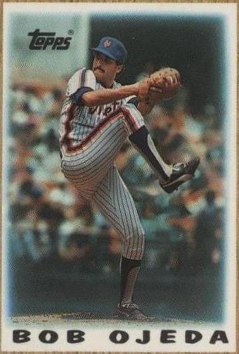 1987 Topps League Leaders Minis - Bob Ojeda #25