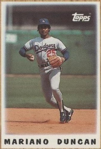 1987 Topps League Leaders Minis - Mariano Duncan #13