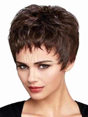 fashion wig new sexy womens short dark brown wigs hair