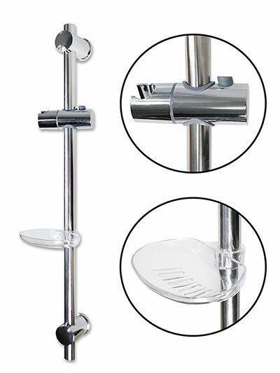 Saliscendi Per Soffione Doccia Altezza Regolabile Portasapone 70Cm 69203 dfh