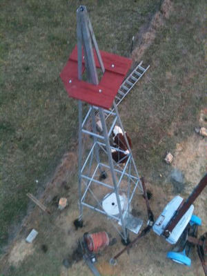 8ft A-702 Windmill with New 27ft Tower, Chicago Aermotor upgrade