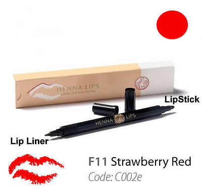 STRAWBERRY Red Henna pen 100% Natural Lip Liner Pen 