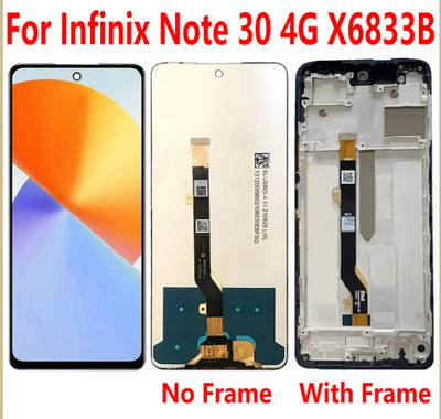 LCD Display Touch Screen Digitizer Assembly Frame For Infinix Note 30 4G X6833B