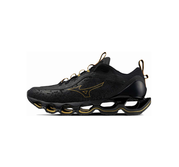 Pre-owned Mizuno Wave Prophecy 13 J1gc2451 32 Black × Gold In Box From Japan