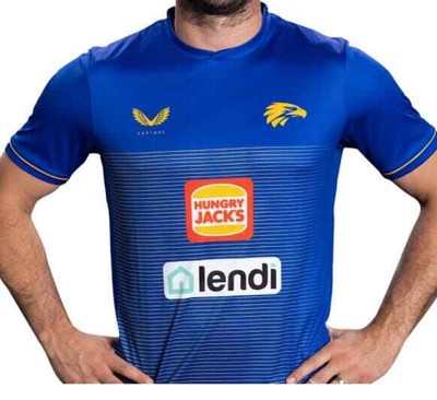 West Coast Eagles AFL Mens Training Shirt Sizes S-6XL BNWT