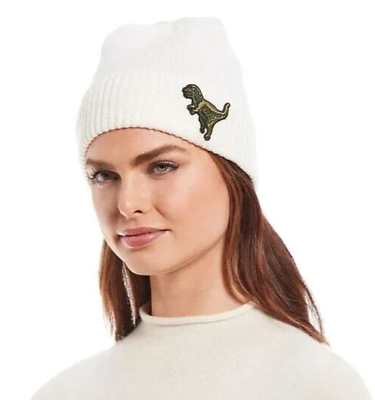COACH Women s REXY Embroidered patch at cuff MERINO WOOL BEANIE