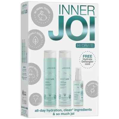 Joico InnerJoi Hydrate Shampoo, Conditioner 10.1 oz and Detangler 1.7 oz
