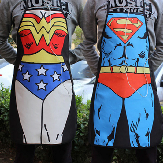 Apron Smock Super Hero DC Marvel Funny Dinner Sexy Cooking Pinafore