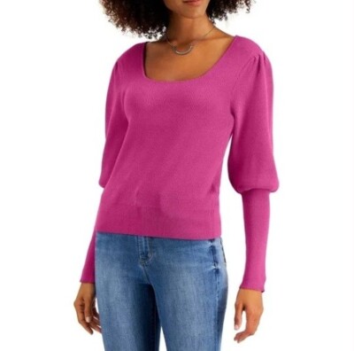Willow Drive Womens Medium  Pink Puff Long Sleeve Sweater NWT L44