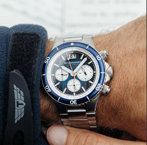 Pre-owned Spinnaker Diver's Watch Hydrofoil Sp-5086-22 Mecha Quartz 20 Atm Water Resistant