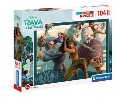 Puzzle maxi 104 elementy. Supercolor. Raya i ostatni smok