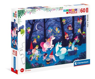 Puzzle maxi 60 elementów. Supercolor. Leśne wróżki