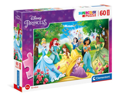 Puzzle maxi 60 elementów. Supercolor. Księżniczki Disneya