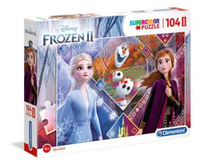 Puzzle maxi 104 elementy. Supercolor. Kraina Lodu 2