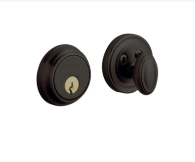 Baldwin Traditional Solid Brass Single Cylinder Deadbolt 8031102 - Oil Rub Bronz