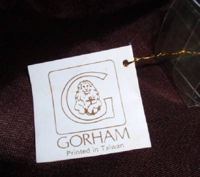 Gorham Bone China Doll Thimble Peach & White Dress By Maruri