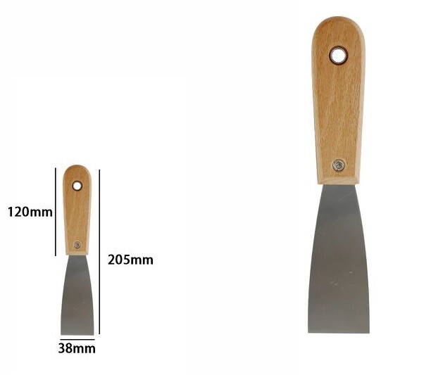 Spatola Per Stuccare Acciaio Temprato Manico Legno Misura 1.5" dfh