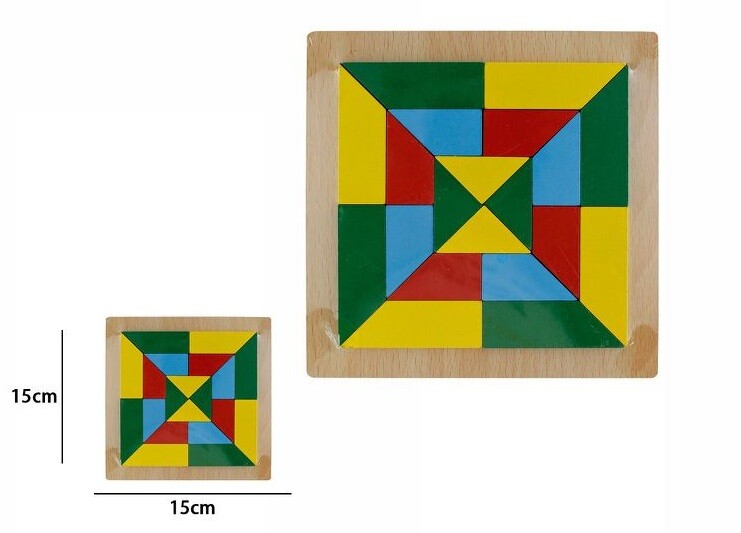 Gioco Bambini Puzzle Legno Colorato Didattico Forme Geometriche dfh