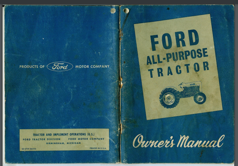 Ford 2000 & 4000 Series Tractors Owner's Manual Year 1962 40
