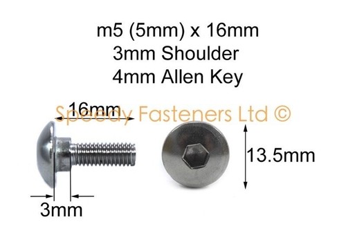 2x Fairing Bolts Stainless m5 +3mm Shoulder fits Suzuki 2x Fairing Bolts Stainless m5 +3mm Shoulder fits Suzuki