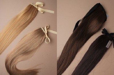 HAARVERLÄNGERUNG 60 cm EXTENSIONS ZOPF HAARTEIL TRESSE CLIP IN HAARZOPF GLATT