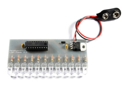 Running Light Kit V1.1 with 12 Super Bright LEDs and Atmel AVR Microcontroller