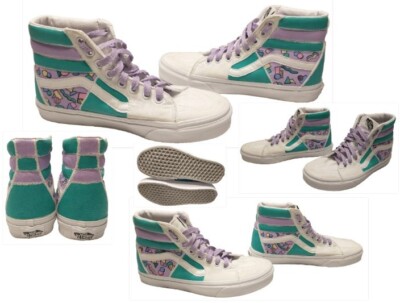 VANS Sea Party Hi Top Shoes Sneakers Retro SBTB 90's Sk8 Skater Size M 6, W 7.5