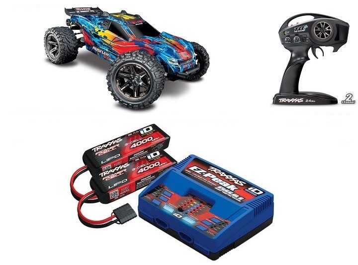 Traxxas 67076-4 Rustler 4x4 VXL Brush...