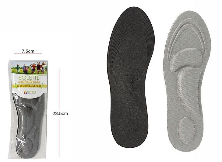 Coppia Di Solette Piede Benessere Scarpe Calzature Comfort Da 25 a 36 64467 dfh