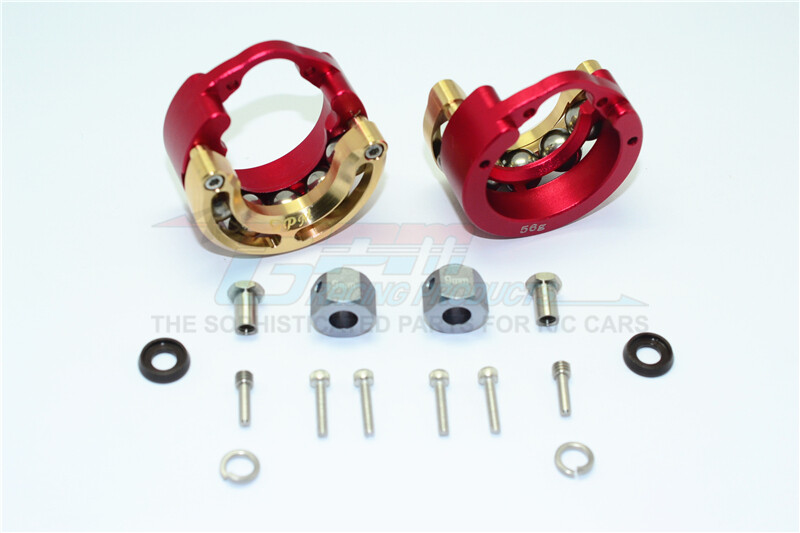 For Traxxas TRX-4 PENDULUM WHEEL KNUCKLE AXLE WEIGHT+9MM HEX ADAPTER-1 PAIR-RED