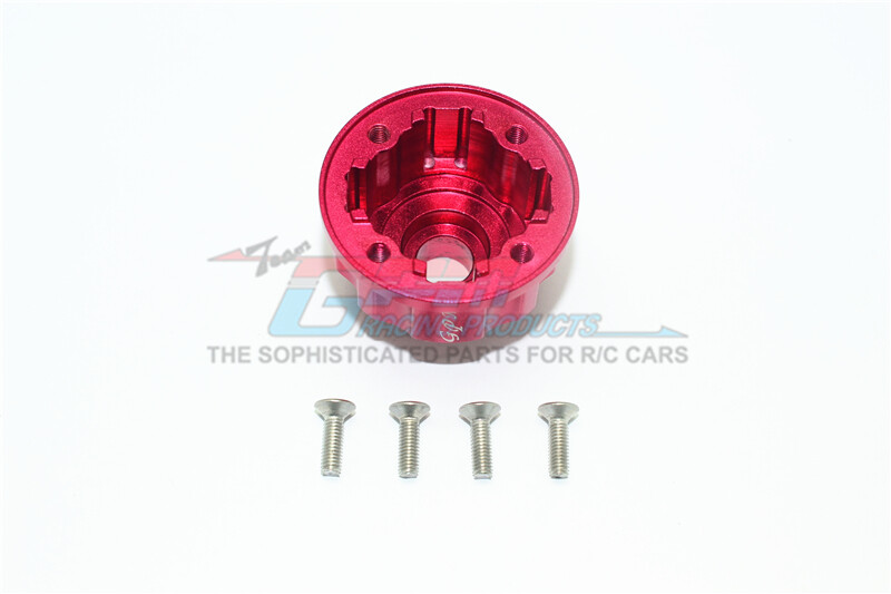 For Traxxas E-Revo 2.0-ALUMINUM DIFF CASE FOR FRONT / REAR / CENTER-5PC SET-RED