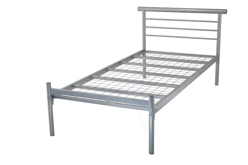 Silver Metal Bed Frame ** Single Size ** Barely used in Cricklewood