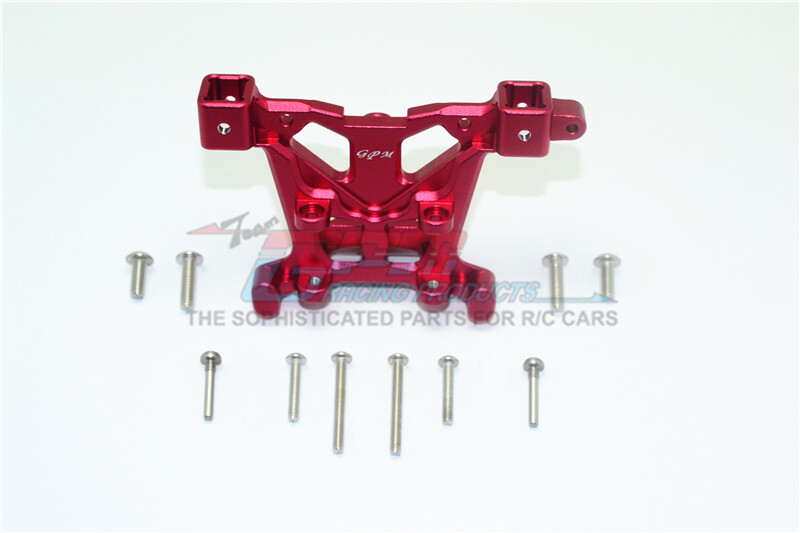 For Traxxas E-Revo 2.0-ALUMINUM REAR BODY POST MOUNT - 11PC SET - RED