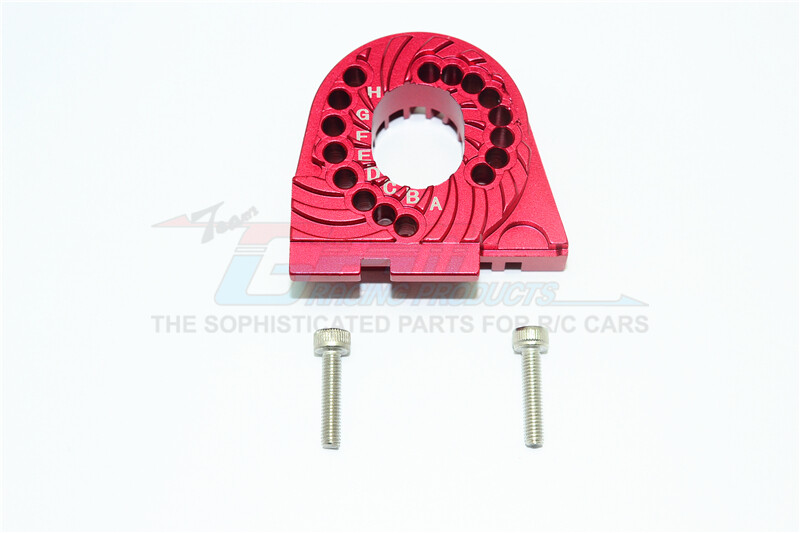 For Traxxas TRX-4 ALUM. DOUBLE SIDED MOTOR MOUNT PLATE W/HEAT SINK FINS-RED