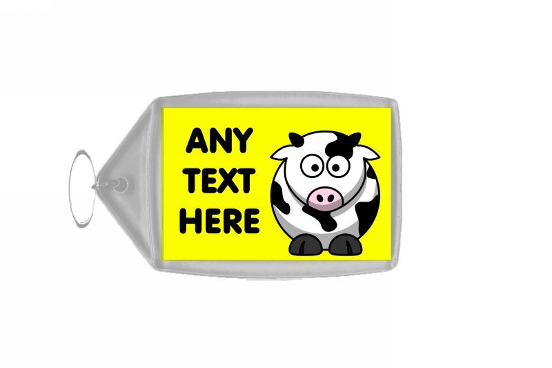Funny Cow Personalised Keyring
