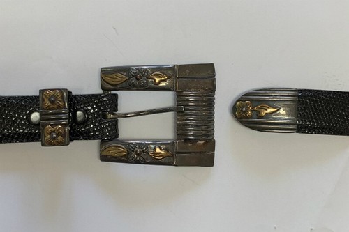 Pat Areias 3 Piece Sterling Silver Floral Belt Buckle Set