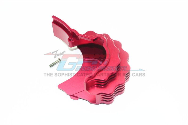 For Traxxas E-Revo 2.0-ALUMINUM CENTER MAIN GEAR CVR W. HEAT SINK FINS-RED