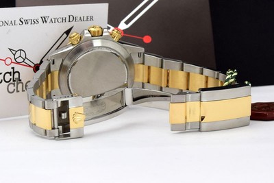 Rolex Daytona Yellow Gold & Steel Black Diamond Dial 116523 - WATCH CHEST