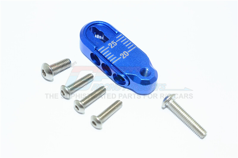 For Traxxas TRX-4 ALUMINUM ADJUSTABLE SERVO HORN (20-25MM) -7PC SET-BLUE