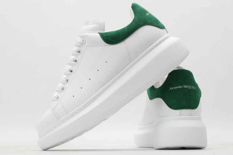 Pre-owned Alexander Mcqueen Mens Size  Oversized Classic White\green Suede Tail Shoes
