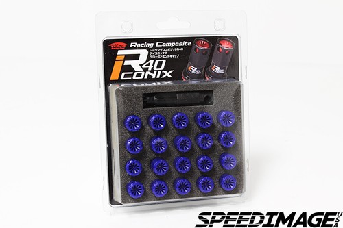 PROJECT KICS ICONIX REPLACEMENT PLASTIC CAPS BLUE 12X1.5 12X1.5MM 20 PIECES SET