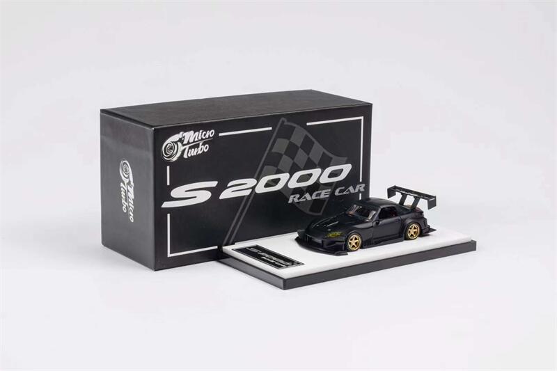 Micro Turbo 1:64 S2000 JS Race Car Matte black Diecast Model