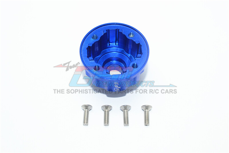 For Traxxas E-Revo 2.0-ALUMINUM DIFF CASE FOR FRONT / REAR / CENTER-5PC SET-BLUE
