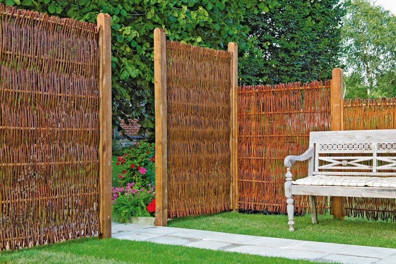 Sichtschutzzaun Gartenzaun Sichtschutz Zaun Weidengeflechtzaun FUEGO