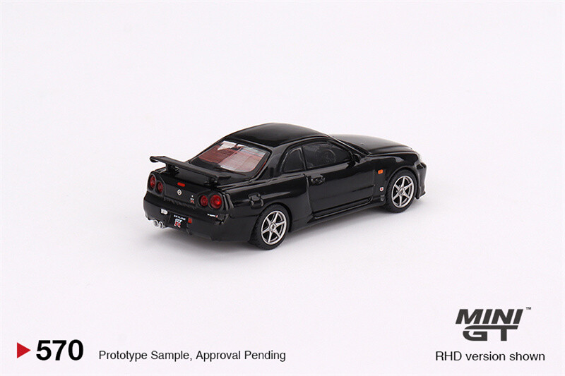 MINI GT 1:64 Nissan Skyline GT-R R34 V-Spec Black Pearl
