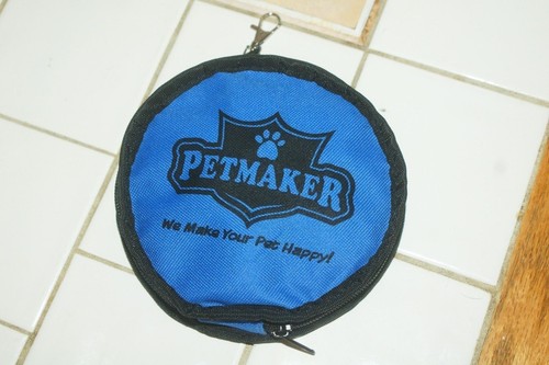 Petmaker Zippered Double PET Food And Water Bowl NEW FREE SHIPPING blue